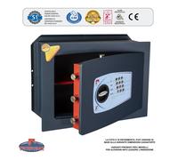 Technomax, Cassaforte a muro, Serie Gold Trony modello GT/5VP, Apertura a combinazione elettronica digitale con chiave d'emergenza, Dimensioni mm. 420 (H) x 340 (L) x 200 (P)