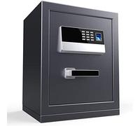 Cassaforte impermeabile a prova di impronte digitali - Armadio di sicurezza antifurto interamente in acciaio con accesso alle chiavi, grande capacità per riporre la casa, alimentato a batteria per