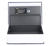 Cassaforte in acciaio a forma di libro, scatola segreta classica, tipo password, per riporre oggetti domestici, metallo elegante (Blu)
