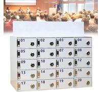 Cassaforte in acrilico per 60 telefoni, montaggio a parete, con serrature e chiavi, 60 scomparti per dispositivi mobili, ideale per uffici e vendita al dettaglio.