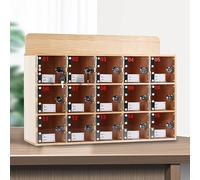 Cassaforte in legno per telefono con serratura e soluzione KeySecure per 12 dispositivi, ideale per aule e uffici, design durevole e compatto