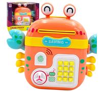 Cassaforte interattiva per bambini e fantastico salvadanaio a forma di granchio 4 in 1 WOOPIE