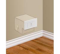 Cassaforte Invisibile a Muro Finta Presa di Corrente Elettrica a Chiave con Cassetto e Vano Technomax Sm/2