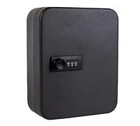 Cassaforte, Metallo 20 Chiavi Cassetta di Sicurezza Combinazione/Serratura a Chiave A Parete Ricambio Dell'automobile Dell'organizzatore Armadio for L'home Office Appartamento(Black-Key)