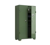 Cassaforte per armi con ripiani e ruote regolabili, mobile, riconoscimento biometrico delle impronte digitali, cassaforte per fucili grandi e pistole. (59 x 110 cm)