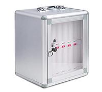 Cassaforte per cellulare, mobile, con serratura a parete, con 12 scomparti trasparenti, per telefoni e oggetti di valore, ideale per ristoranti e uffici