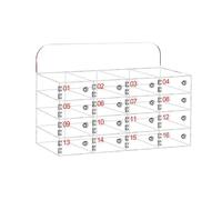 Cassaforte per Cellulari in Acrilico, Per Dipendenti Mobiletto Portacellulare Scolastico Armadietto, Con Serratura A Chiave(16 slots)