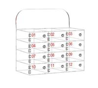 Cassaforte per Cellulari in Acrilico, Per Dipendenti Mobiletto Portacellulare Scolastico Armadietto, Con Serratura A Chiave(12 slots)