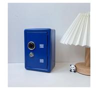 Cassaforte per chiavi, Cassetta di sicurezza domestica verticale Mini cassaforte in metallo Cassaforte for auto Armadietto for assicurazione chiavi Decorazione da tavolo Salvadanaio(Blauw)