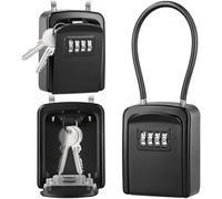 Cassaforte per chiavi con cavo rimovibile, impermeabile, per esterni e interni, impermeabile, antiruggine, chiave combinata, cassaforte per la casa, garage