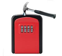 Cassaforte Per Chiavi Da Esterno - Cassetta Di Sicurezza Per Chiavi Impermeabile - Con 4 Cifre Combinazione Codice - Cassetta Portachiavi Montato A Parete - Per Casa/Garage/Casa In Affitto(Color:Red)