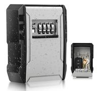 Cassaforte per Chiavi da Esterno Impermeabile, 89 x 120 x 44 mm Cassetta Di Sicurezza per Chiavi Smart da Muro con Codice,Key Box Self Check in,Cassetta Portachiavi con 4 Cifre Combinazione Codice