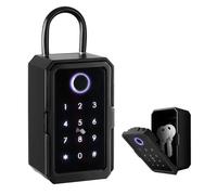 Cassaforte Per Chiavi, Password Per Impronte Digitali App Per Cassetta Delle Chiavi Sblocco Della Carta Magnetica Sblocco Dell'alimentatore Di Emergenza L'allarme Per Il D(Size:72*50*165mm,Color:Nero)