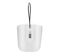 Cassaforte per chiavi, Secchiello da spiaggia portatile con password, mini portafoglio for telefono, scatole di immagazzinaggio sicure, maniglia all'aperto(White)
