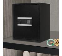 Cassaforte per deposito contanti, cassaforte elettronica, cassaforte digitale ignifuga con password e chiavi, contenitore per depositi bancari in ufficio e a casa, 38 x 31 x 45 cm DescrizioneUna buona