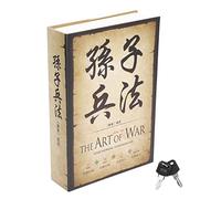 Cassaforte per Libri con Chiave, Cassaforte per Libri Segreti Cinese The Art of War Dictionary Cassaforte con Scomparto Nascosto per Conservazione di Carte di Gioielli,8,7X5,9X1,7
