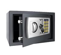 Cassaforte per mobili, ignifuga, impermeabile, con serratura a combinazione e 2 chiavi, in acciaio inox, da parete, per casa, ufficio, scuola, hotel, 31 x 20 x 20 cm, 8,5 l, grigio