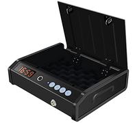 Cassaforte per Pistola per Pistole, cassaforte per Pistola Intelligente, Accesso rapido con Impronta Digitale biometrica/Password/Chiave, per Dispositivo di Sicurezza per Armi da Fuoco sul comod
