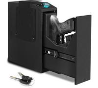 Cassaforte per Pistole, Cassaforte Biometrica per Pistole con Accesso Rapido, Porta Scorrevole Automatica Cassaforte per Pistole con Impronta Digitale, Codice Pin, Accesso Chiave