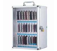 Cassaforte per telefono scolastico Scatola portaoggetti in alluminio trasparente con serratura per scrivania Secure 24 slot nizer per la gestione della classe ideale per le scuole