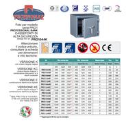 CASSAFORTE TECHNOMAX DI ALTA SICUREZZA - PROFESSIONAL BANK PRO1044K 44Hx50Lx4...