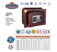 CASSAFORTE TM/5 34X46X20 HxLxP COMBINAZIONE ELETTRONICA DIGITALE TECHNOMAX TM