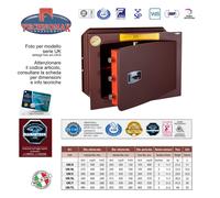CASSAFORTE A MURO INCASSO TECHNOMAX UK/5 CON PROTEZIONE ANTI TAGLIO 340X460X200MM