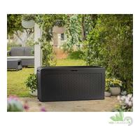 CASSAPANCA BAULE CONTENITORE KETER EFFETTO LEGNO COMFY GRAFITE 116X44X57H 270LT