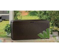 CASSAPANCA BAULE ESTERNO KETER EFFETTO RATTAN MARRONE 116X44X57H CM 270LT