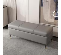 Cassapanca con design imbottito, per camera da letto e soggiorno, in legno, con contenitore
