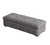 Cassapanca Contenitore, Panca Ingresso, Baule da Interno del Letto con Coperchio Ribaltabile, Panca Imbottita Portaoggetti per Soggiorno, Camera da Letto ( Color : Dark gray , Size : 51.1in/130cm )