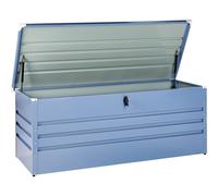Beliani Cassapanca da esterno in acciaio zincato blu 165 x 70 cm