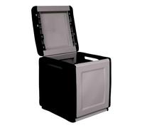Cassapanca da esterno in polipropilene da 130 l - 57 x 54 x 53 cm - colore grigio scuro e nero