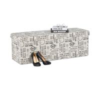 Cassapanca dal design vintage Baule decorativo Pouf contenitore 130 L Imbottito