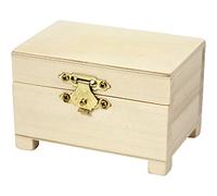 Cassapanca del tesoro, dimensioni 6 x 9 x 6 cm, legno impera, 1 pezzo