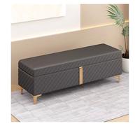 Cassapanca imbottita Mid Century con seduta lunga da ingresso, ottomana grigia, 100 cm, elegante tavolo da pranzo aggiuntivo salvaspazio per l'arredamento della casa