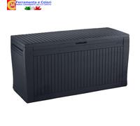 Cassapanca KETER 270L Panchina Baule Panca Contenitore Portaoggetti in Resina