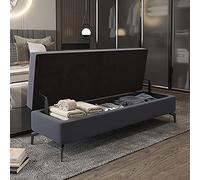 Cassapanca multifunzionale per scarpe, in finta pelle, poggiapiedi e seduta alla fine del letto, con contenitore, elegante decorazione per la casa e salvaspazio