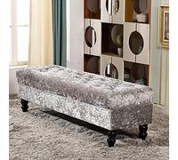 Cassapanca ottomana con bottoni in cristallo, organizer per scarpe da ingresso con coperchio, capacità 300 kg, per decorare la casa