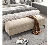 Cassapanca ottomana con contenitore imbottito in velluto, per camera da letto, soluzione per riporre oggetti, mobili per la casa di alta qualità