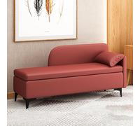 Cassapanca ottomana con schienale per camera da letto, larghezza 134,9 cm, mobile portaoggetti per estremità del letto