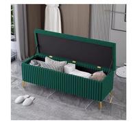 Cassapanca ottomana con scomparto nascosto, design imbottito extra lungo, finitura in velluto, stile moderno con gambe dorate