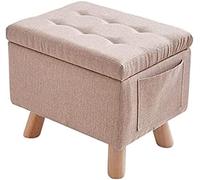 Cassapanca ottomana di grande capacità, con cuscino imbottito e gambe in legno, perfetta per la fine del letto, 40 x 30 x 34 cm, elegante arredamento per la casa per soggiorno e camera da letto