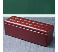 Cassapanca ottomana in ecopelle di grande capacità, con poggiapiedi, design rettangolare, 78,7 x 40,6 x 40,6 cm, perfetta per soggiorno, camera da letto, corridoio, multifunzionale