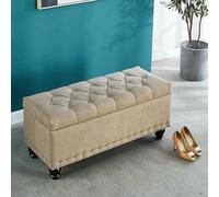 Cassapanca ottomana per scarpe, elegante, con testiera, multifunzione, salvaspazio, per ingresso e camera da letto