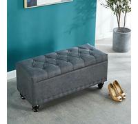 Cassapanca ottomana per scarpe, testiera portaoggetti, elegante, con spazio di archiviazione nascosto, moderna soluzione salvaspazio per l'arredamento della casa