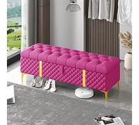 Cassapanca portaoggetti imbottita in pelle, design moderno per organizzare la camera da letto