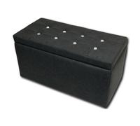CASSAPANCA POUF BAULE CONTENITORE IN ECOPELLE GRIGIO SVAROVSKY MADE IN ITALY