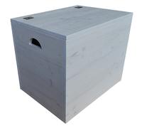 Cassapanca pouf contenitore in legno massello SHABBY CHIC cm 58