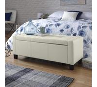 Cassapanca Pouf Contenitore Panca Moderna 110x40 H 40cm con Bottoni ecopelle Avo